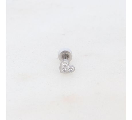 Piercing z chirurgickej ocele Heart Mini