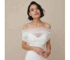 Svadobný top tylový s perličkami