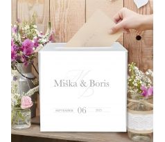 Personalizovaná krabica na telegramy/peniaze Simple